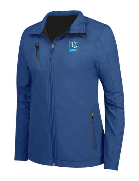 Dark Royal Womens Welded Softshell Jacket w/NAEMSP Logo