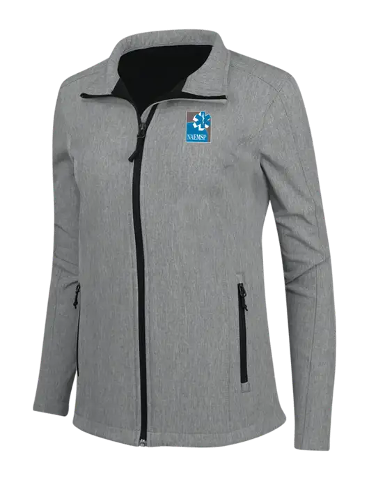 Medium Grey Heather Womens Core Soft Shell Jacket w/NAEMSP Logo