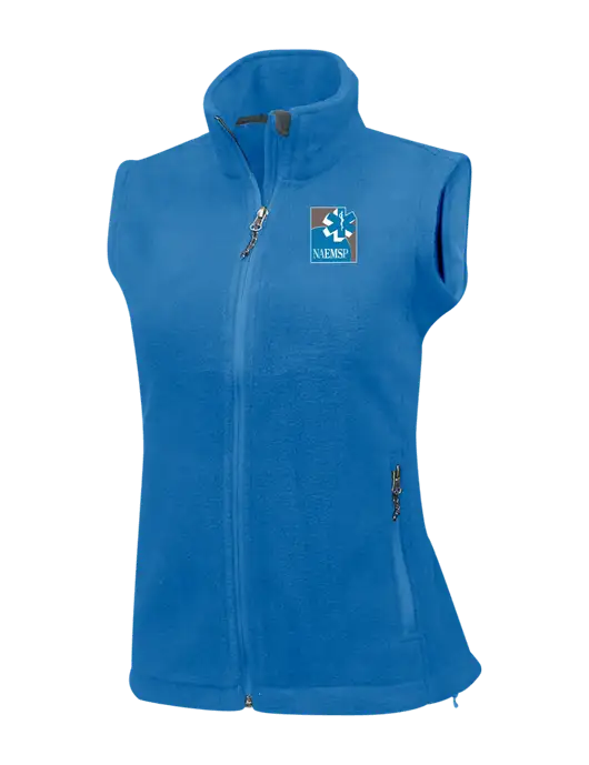 Royal Womens Fleece Vest w/NAEMSP Logo