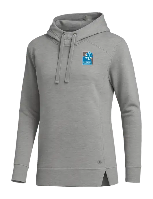 OGIO Heather Grey Womens Luuma Pullover Fleece Hoodie w/NAEMSP Logo