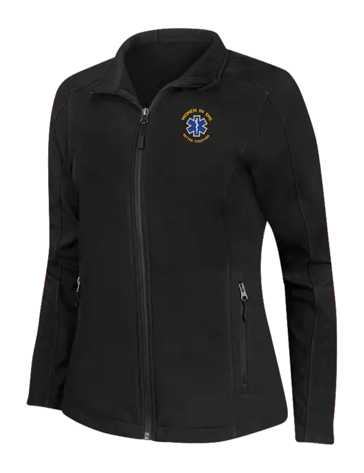 Black Womens Core Soft Shell Jacket w/Women In EMS