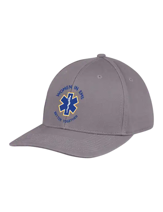Premium Modern Structured Twill Charcoal Snapback Cap w/Women In EMS