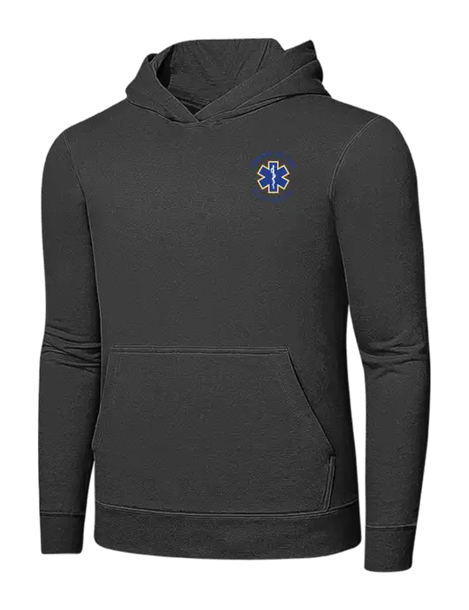 Charcoal 7.8 oz Ring Spun Hooded Sweatshirt w/Women In EMS