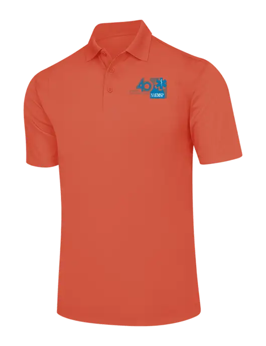 Orange Micropique Sport-Wick Polo w/40th Anniversary Logo
