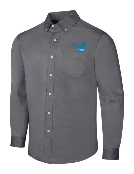 Dark Grey SuperPro Oxford Shirt w/40th Anniversary Logo